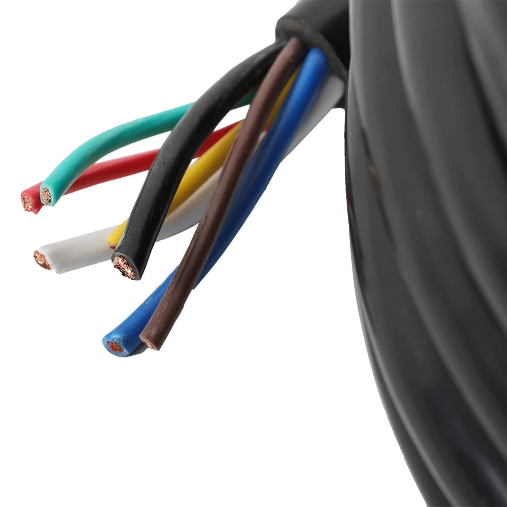 7-Pin 7-Way Trailer Cable Cord Wire Harness for (16 Feet)