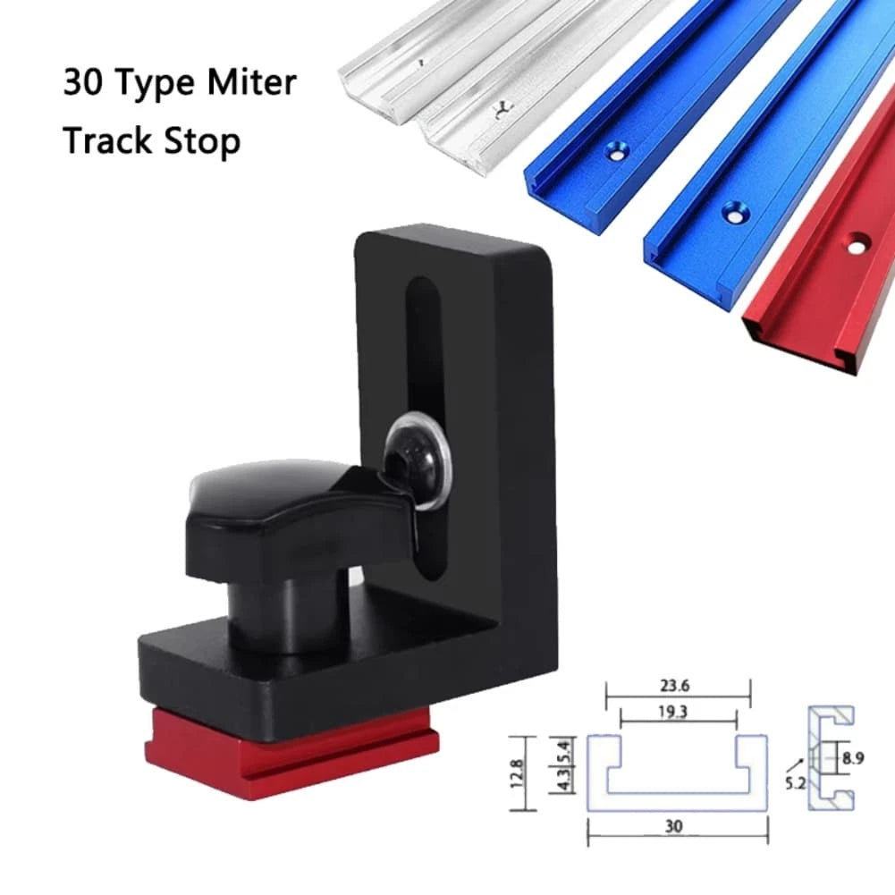 Ergonomic Aluminum Alloy Miter Track Jig for Precision Woodworking Cuts