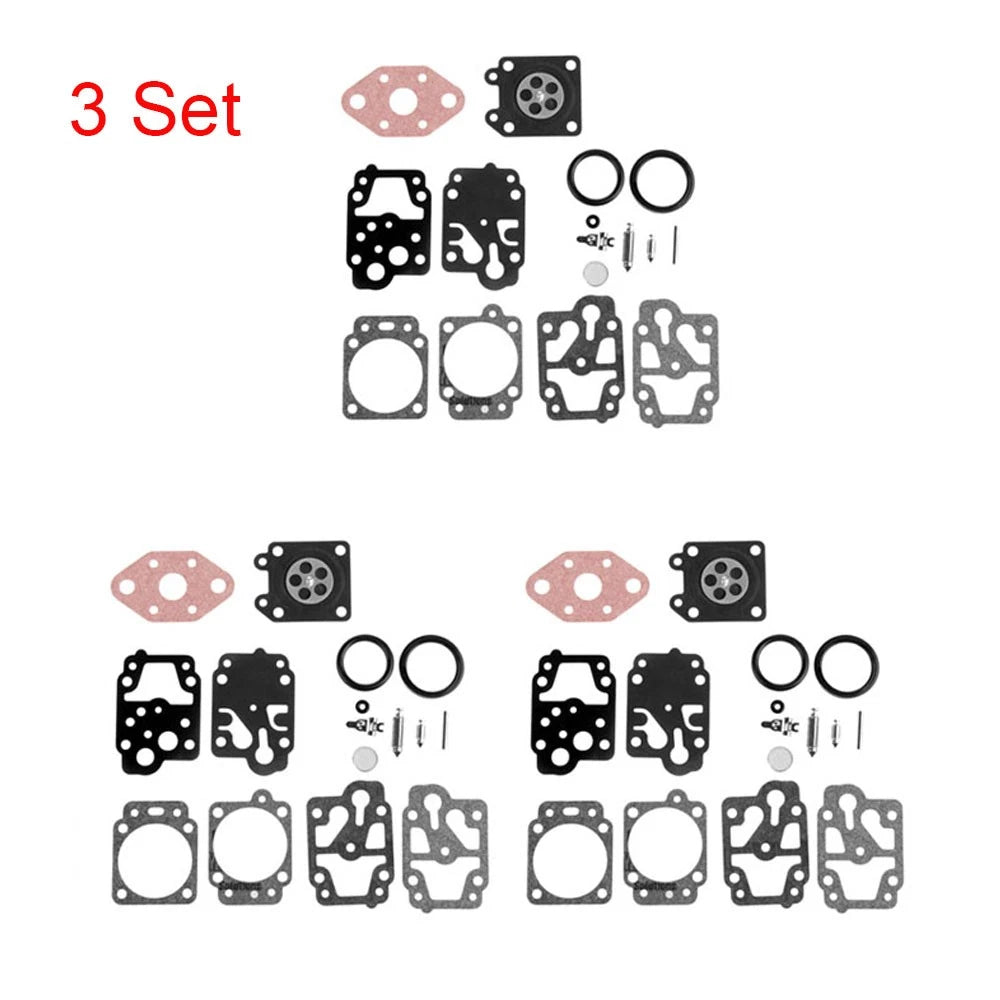 Set of 3 Carburetor Repair Kits for Walbro K20-WYL (Honda Echo, Kawasaki)