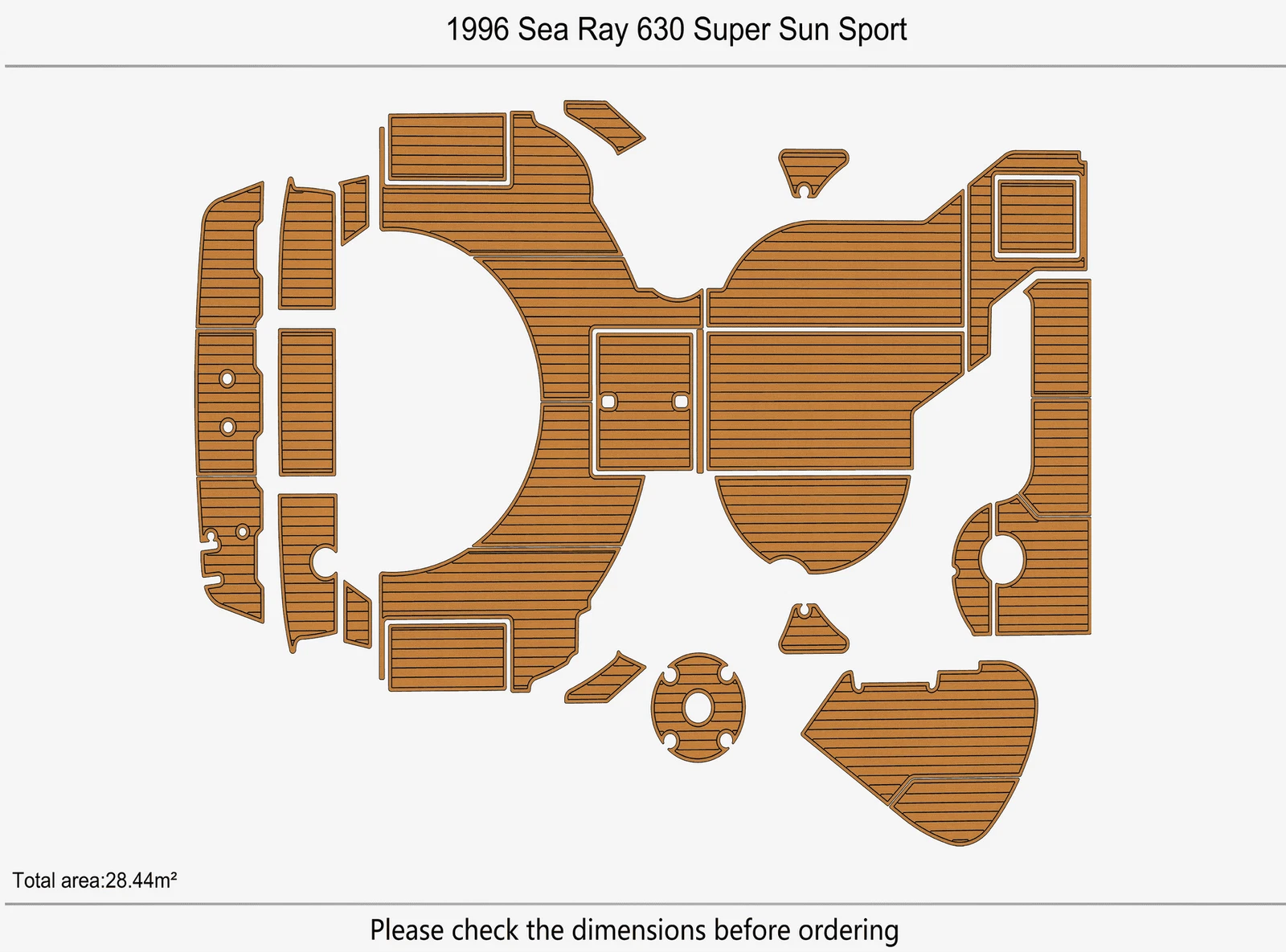 EVA Pad Flooring Mat for Sea Ray 630 Super Sun Sport (1996)