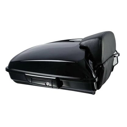 Black Razor Trunk Backrest Plate for Harley Touring Street Glide (2014–2026)