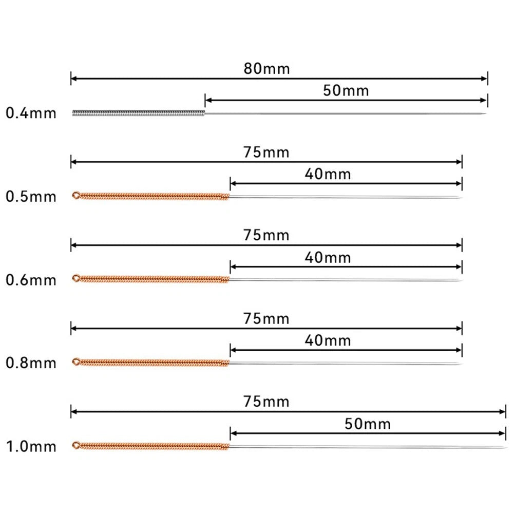 Set of 2 Stainless Steel Needle Cleaners for 3D Printers