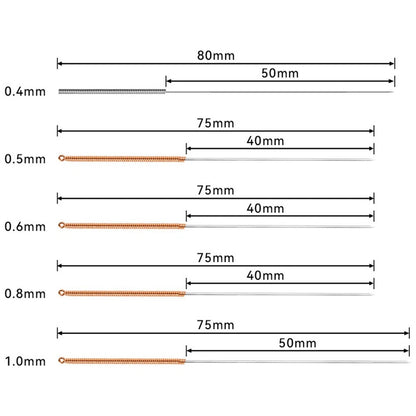 Set of 2 Stainless Steel Needle Cleaners for 3D Printers