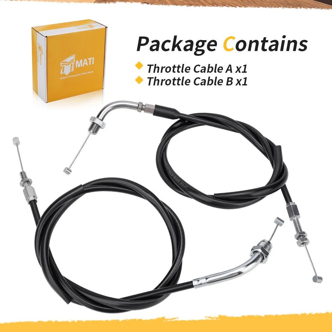 2X Throttle Cable Push Pull for Honda VTX1300C (2004–2009)