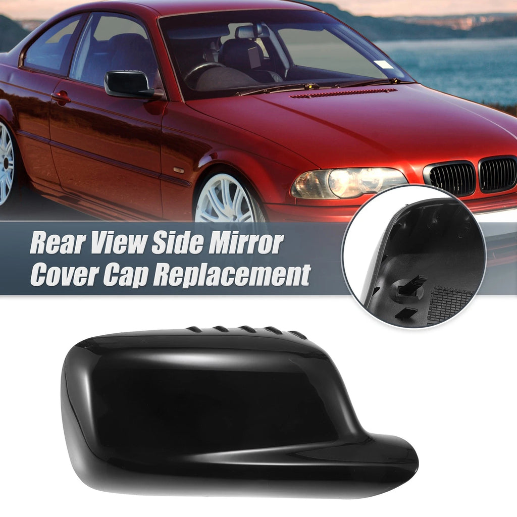 Right Side Mirror Cover Cap Gloss Black for BMW 3 Series E46 (1998–2006)