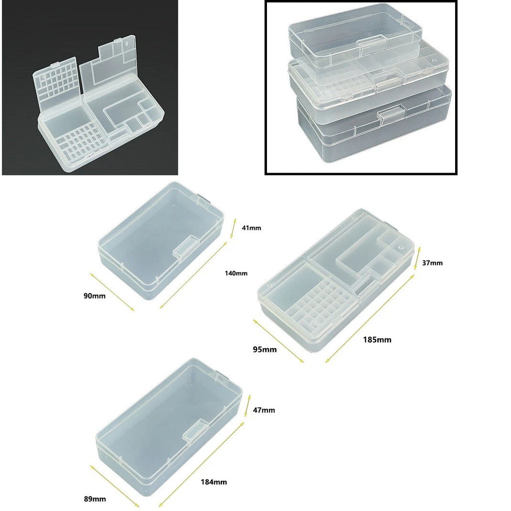 Transparent Rectangle Plastic Storage Box Organizer for