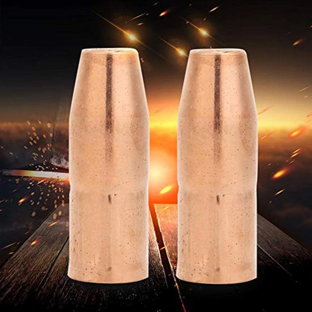 2X Copper MIG Welding Nozzles for M25 M40 Gas (12 Inch Recessed Tip)