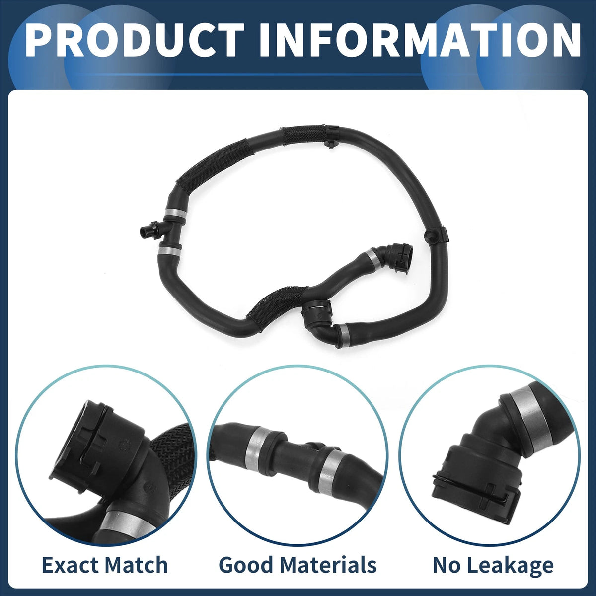 Radiator Hose for BMW X3 (2018–2019), X4 (2019) No. 17127535542 Rubber