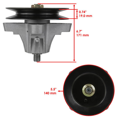 Caltric Spindle Assembly with Blade for Cub Cadet LTX 1050 (2012–2020)