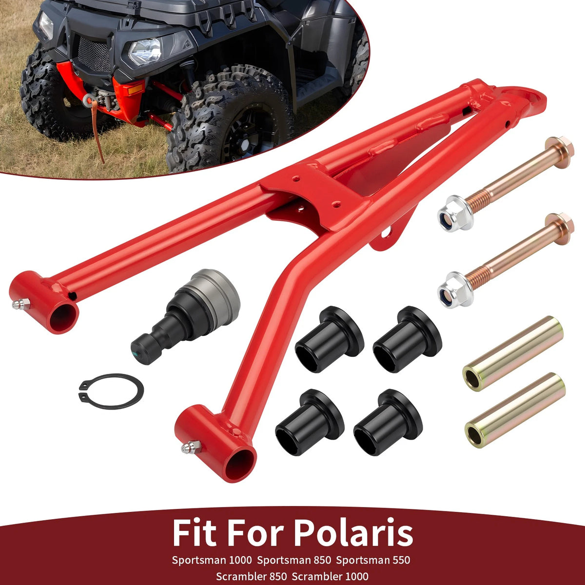 Front Left Upper A-Arm & Bushing Kit for Polaris Sportsman 850 (2020–2023)