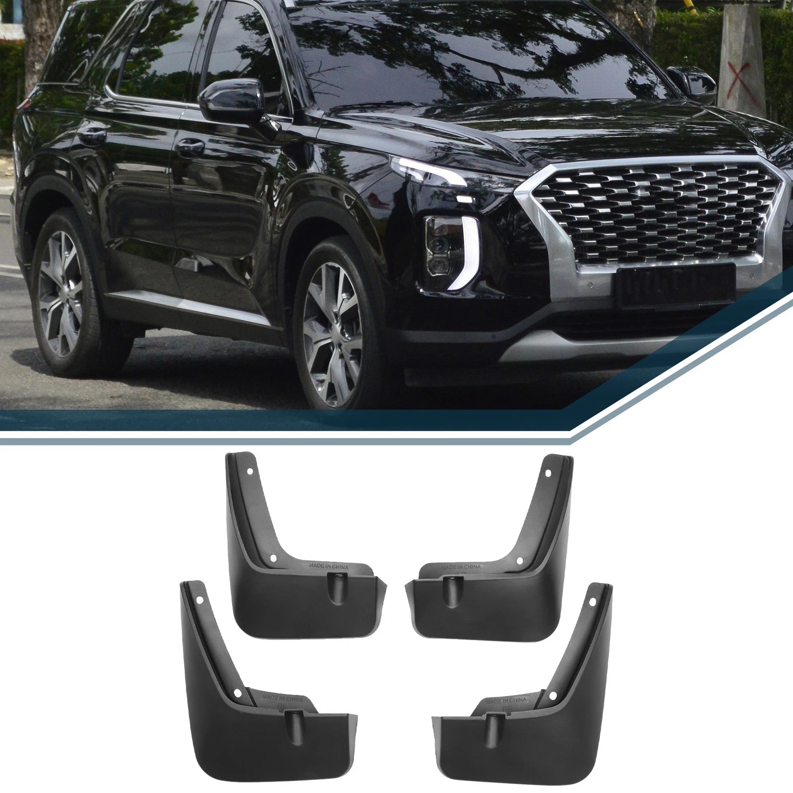Mud Flap Splash Guard Mud Guard for Hyundai Palisade (2020–2024)