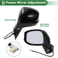Left Side Door Mirror for Honda Civic (2012–2015) Manual Folding Gloss Black