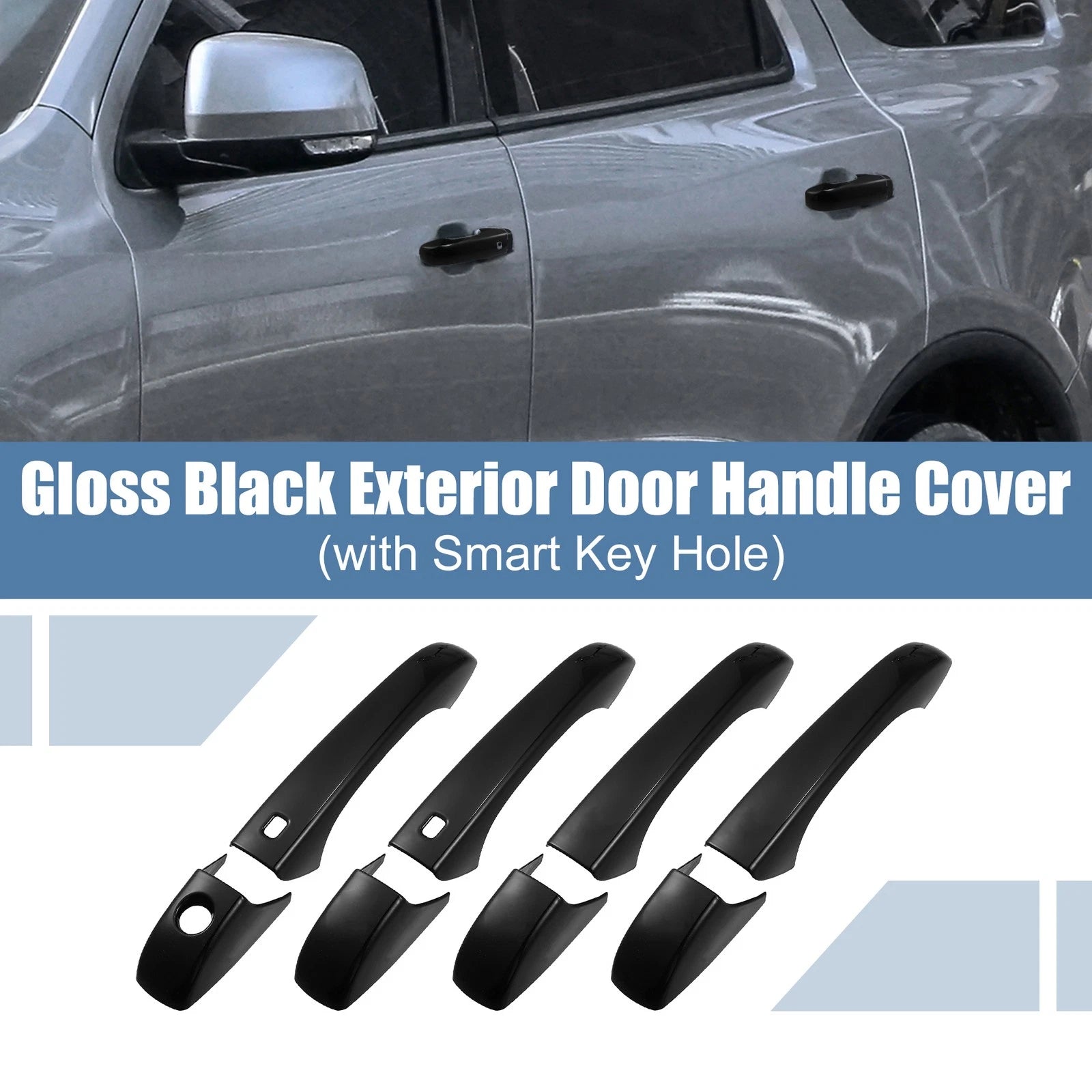 8pcs Side Door Handle Cover Trim Replacement for Dodge Durango (2011–2021)