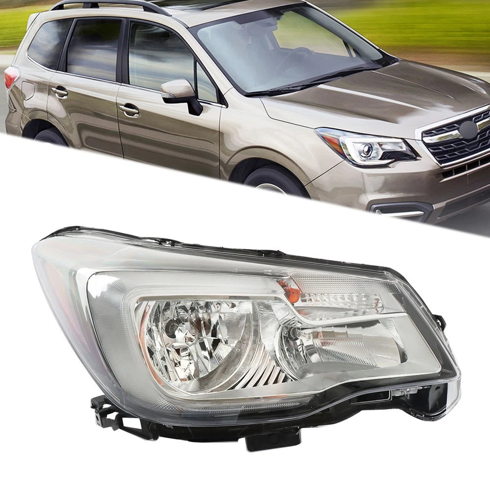 Halogen Right Headlight for Subaru Forester (2017–2018) RH Side Black