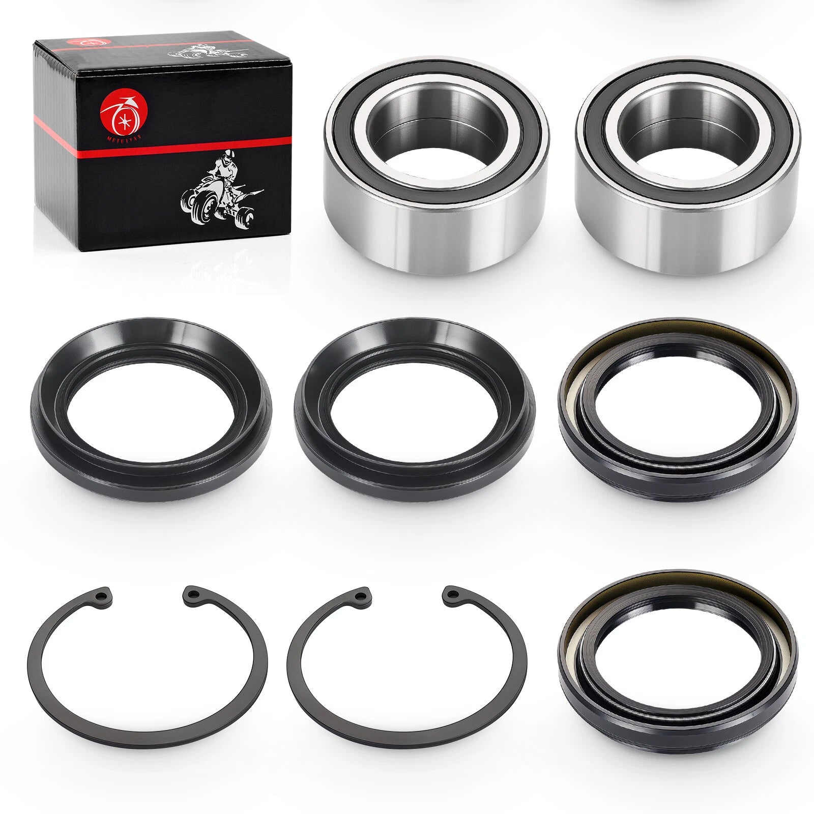 Rear Wheel Bearings & Seals Kit for Honda Rincon 650 680 (2003–2014)