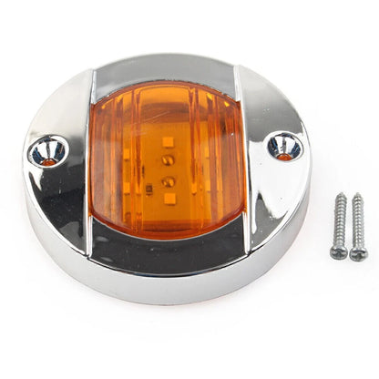 Round 12V LED Side Marker Lights for Truck Trailer RV Boat