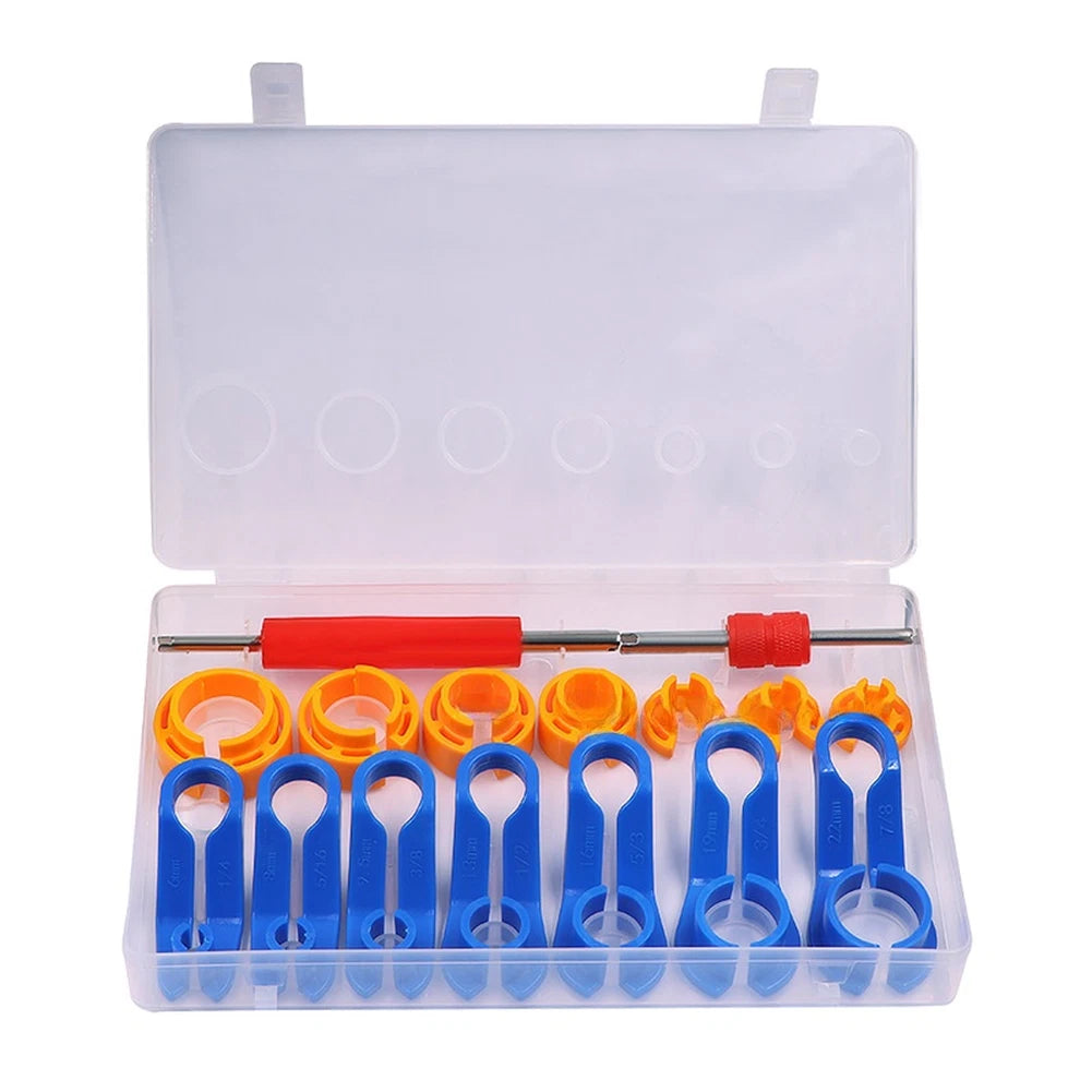 16-Piece AC Cooling Agent & Fuel Line Quick Disconnect Tool Set