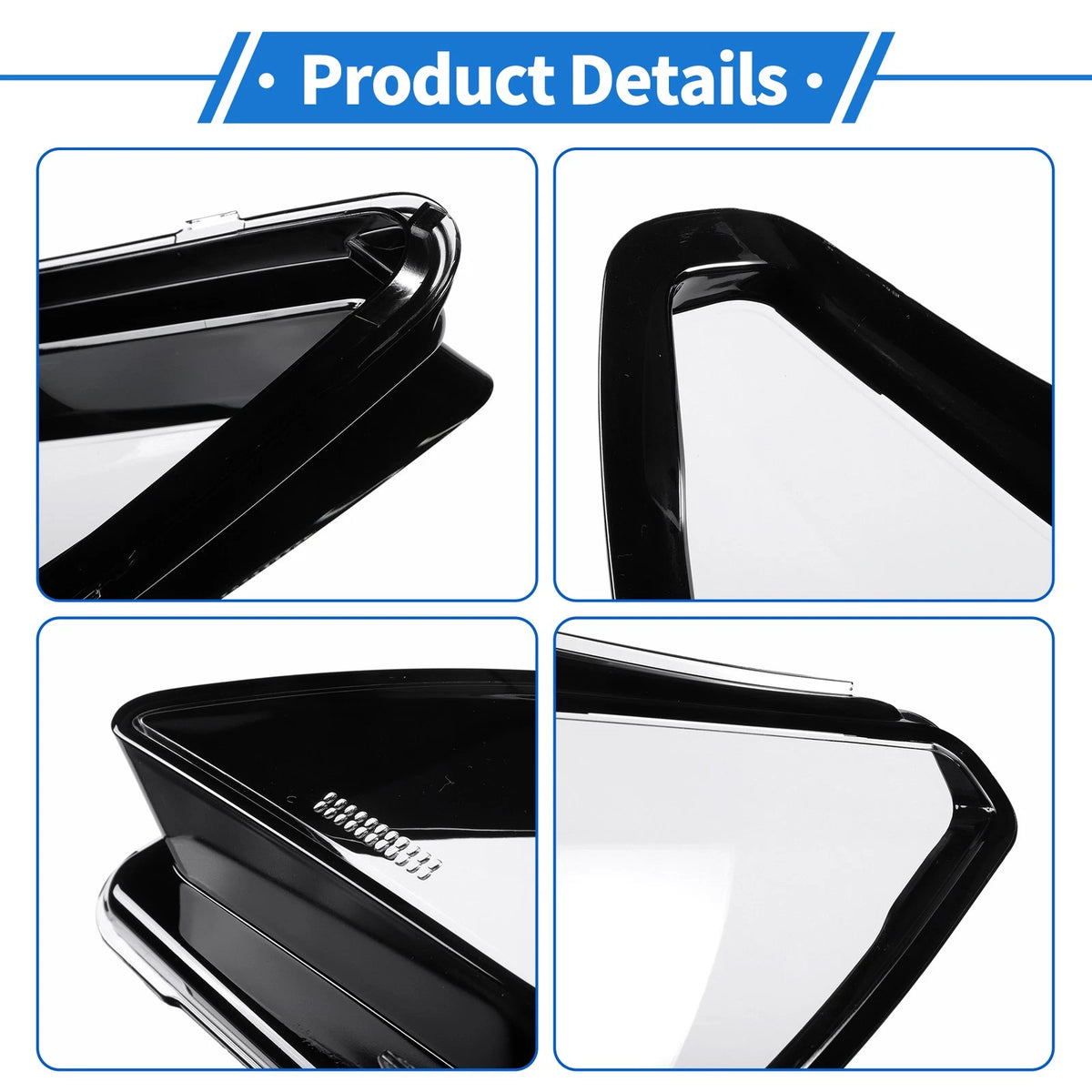 Headlight Lens Cover for Peugeot 408 (2014–2018) Clear Black