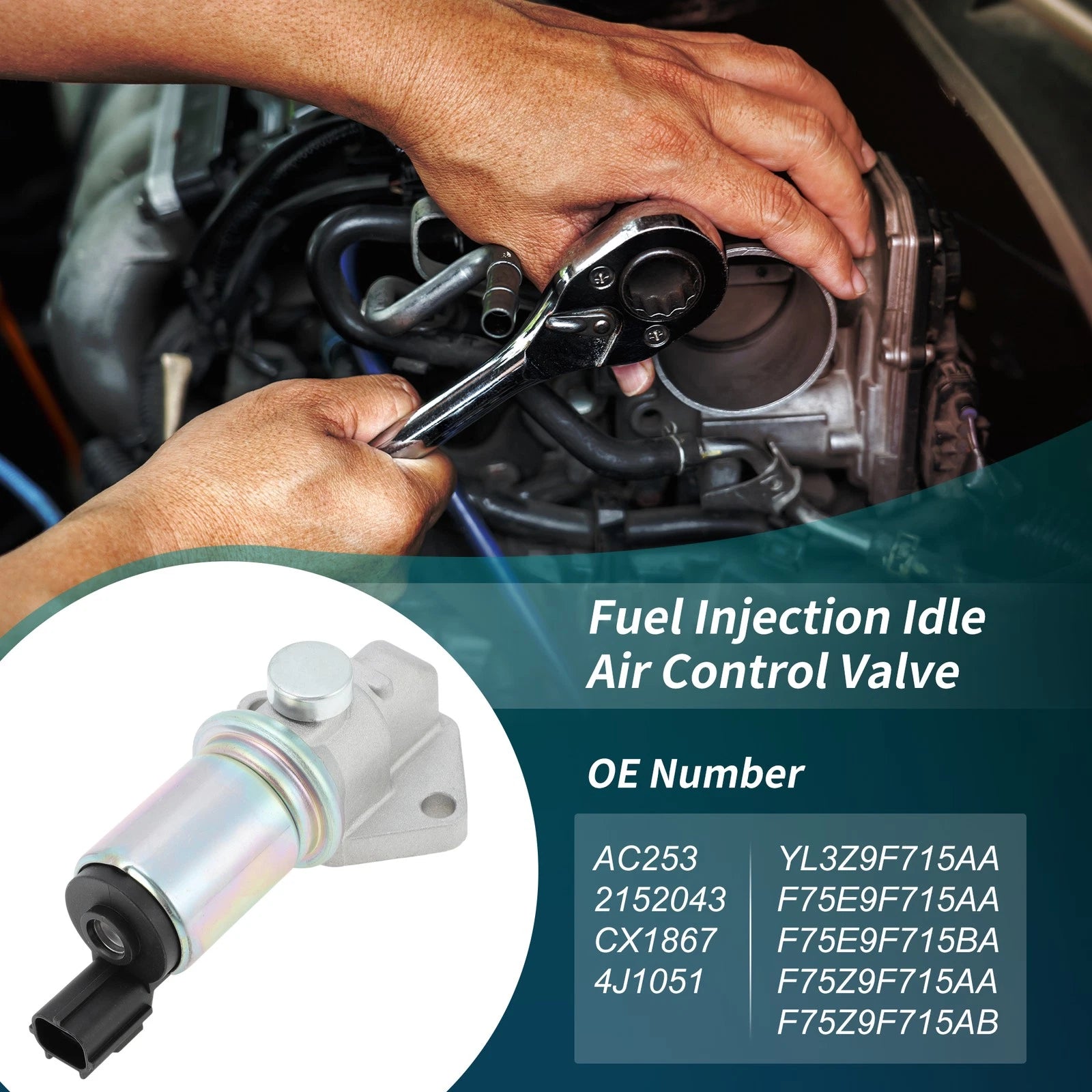 Idle Air Control Valve w Gasket Replacement for Ford Expedition (1997–2004)