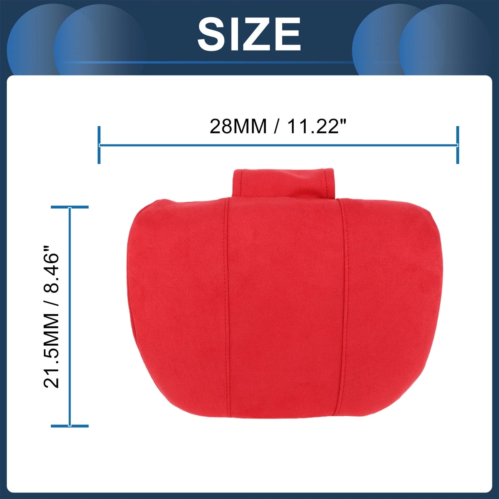 Memory Foam Neck Pillow for Universal Car Seat (1 Pc) - Red