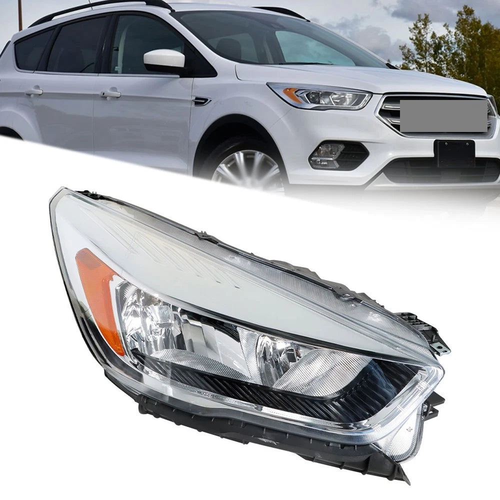 Passenger Side Headlight for Ford Escape (2017–2019) Halogen w/o LED DRL