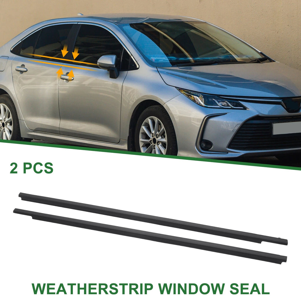 2pcs Front Left Right Weatherstrip Window Seal Replacement for Toyota Corolla (2003–2008)