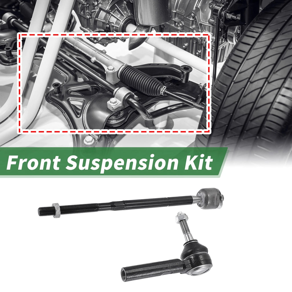 8pc Front Suspension Kit Tie Rod End Sway Bar Link with Boot for Dodge Journey (2009–2020)