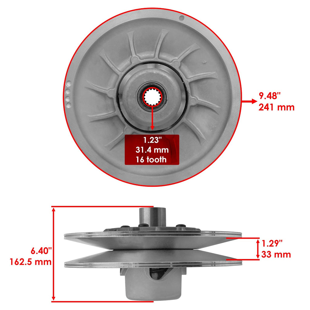 Secondary Clutch and Aramid Belt for Can Am Defender HD10 (2016–2019)