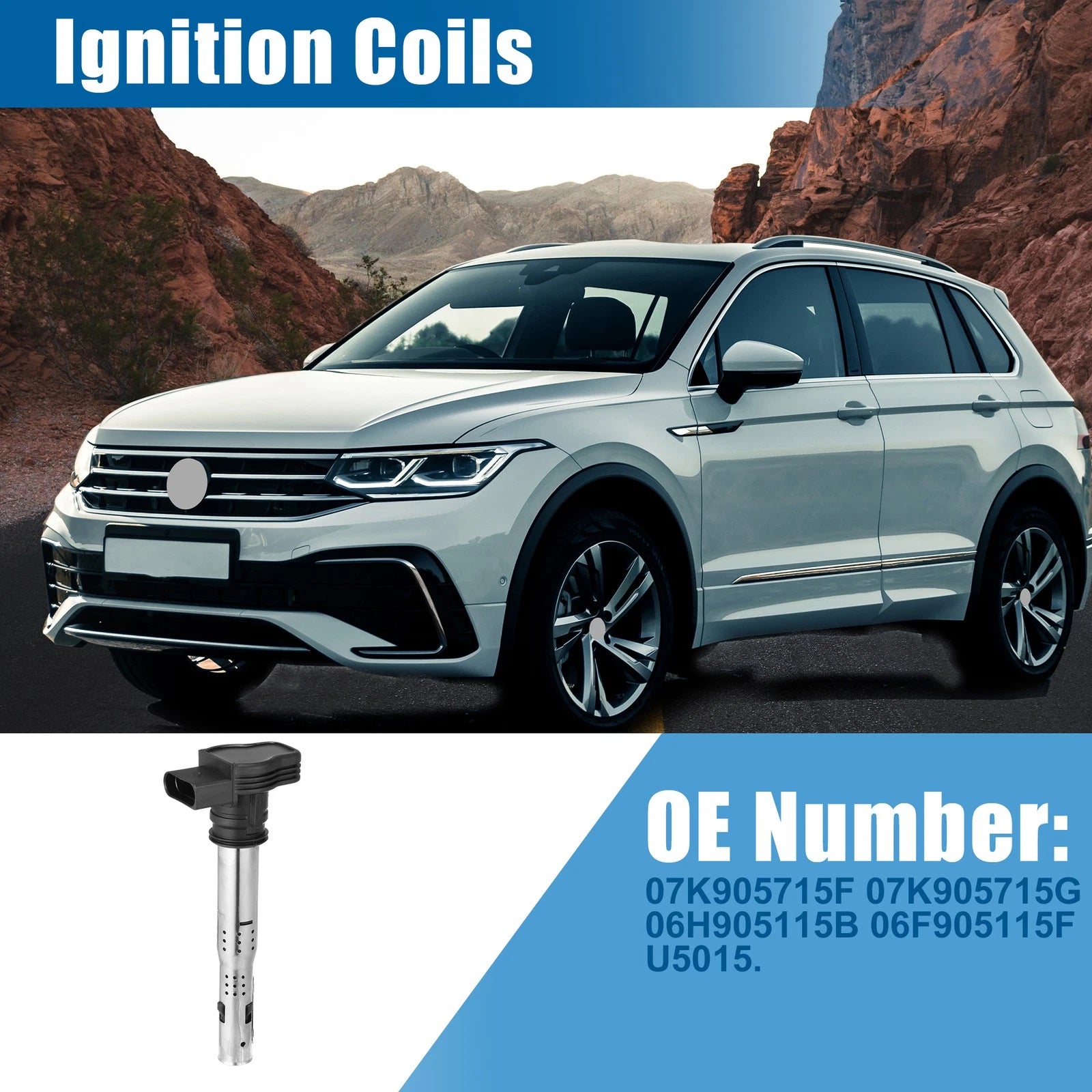 Ignition Coil Replacement for VW Audi 1.8L 2.0L 2.5L (2008–2021)