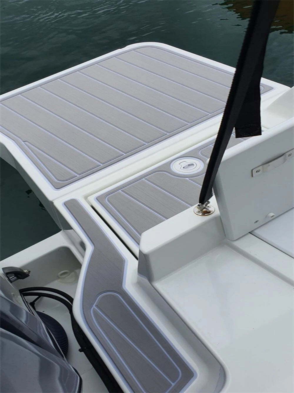 Swim Platform Cockpit Pad for Jeanneau Merry Fisher 795 (2021) - EVA Teak Flooring