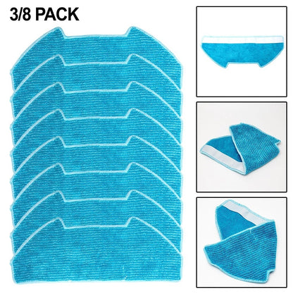 8 Piece Replacement Mop Cloths for BObsweep and For Dustin Vacuums