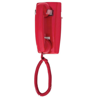 Cortelco Wall No Dial Red Phone 2554NDL-RD 255447-VBA-NDL