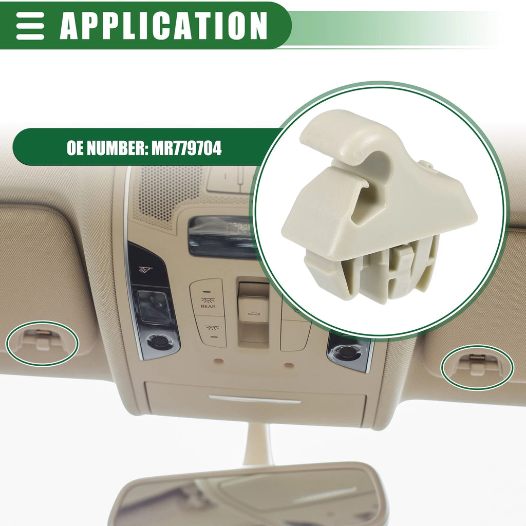 Sun Visor Clip Holder 2pc Replacement for Mitsubishi Montero (2001–2006)
