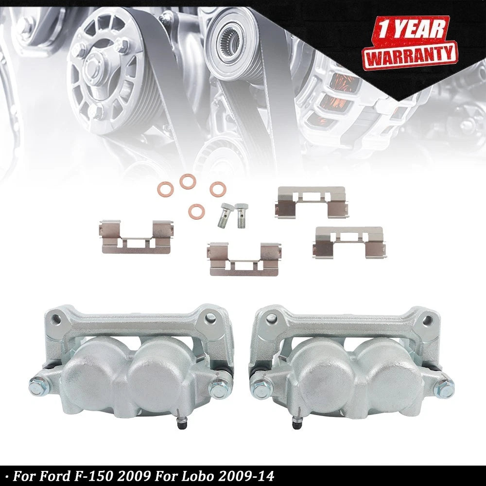2X Disc Brake Caliper w/ Bracket 7L3Z2B120A for Ford F-150 (2009)