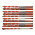 10PCS Tungsten Carbide Drill Bit Set with Triangular Handle