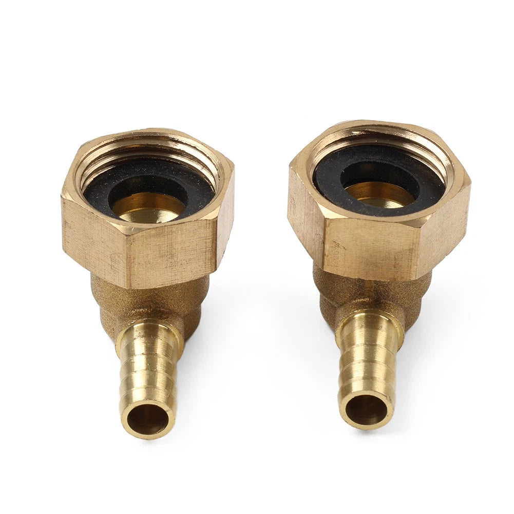 2pcs Brass Hose Barb Elbow Fitting 8mm x G1/2 for Pipe Connectors