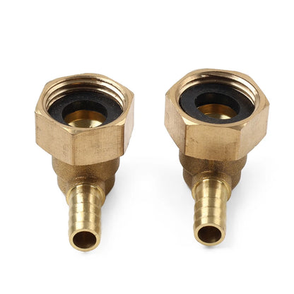 2pcs Brass Hose Barb Elbow Fitting 8mm x G1/2 for Pipe Connectors