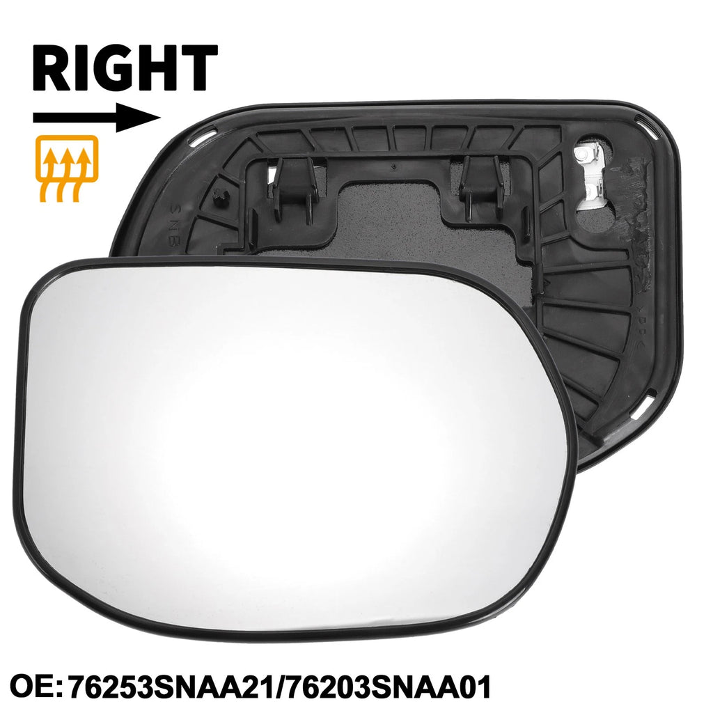 Heated Right Side Mirror Glass Replacement for Honda Civic (2008–2011)