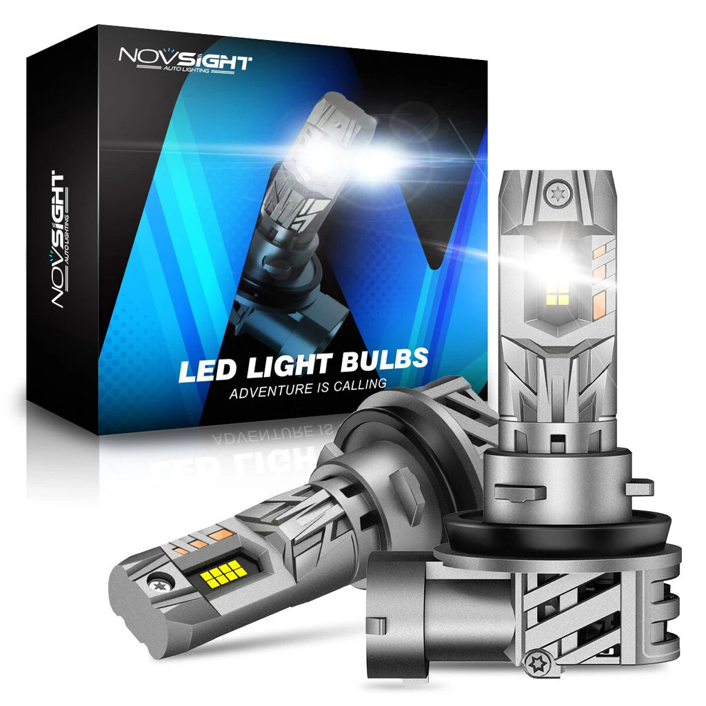 H11 LED Headlight Bulbs Kit for NOVSIGHT (20000LM, 6500K, 90W)