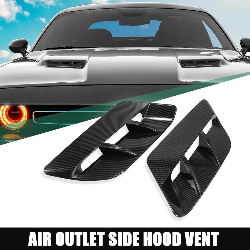 2PCS Hood Air Vent Cover Replacement for Dodge Challenger (2015–2020)