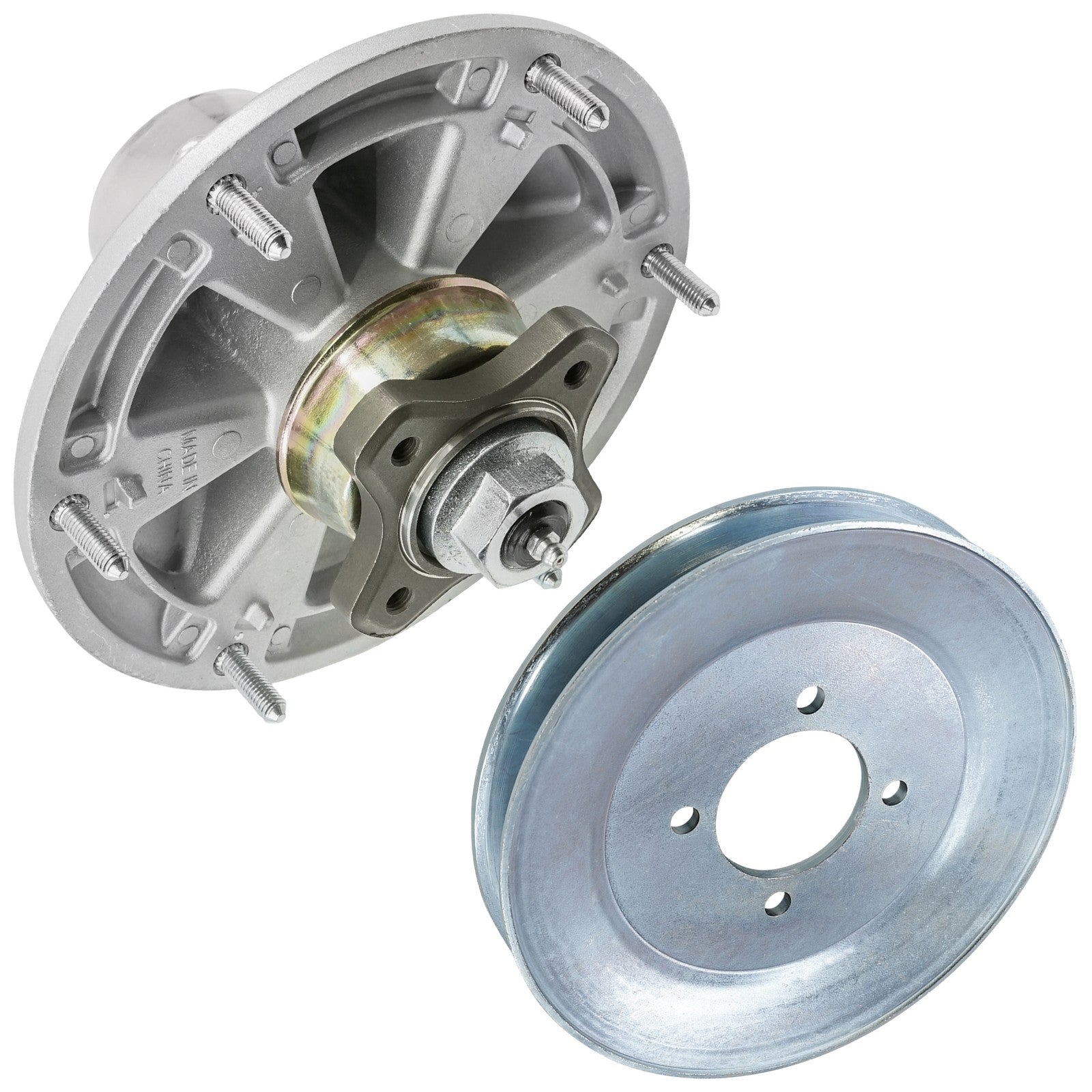 Deck Spindle with Pulley Replacement for John Deere Z720A Z915B (2010–2020)