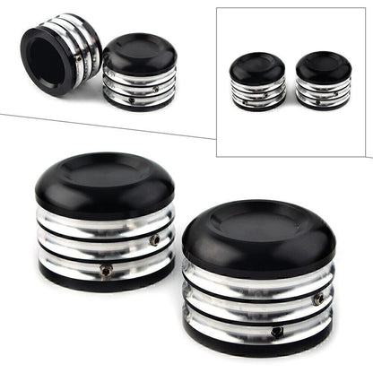 2pc CNC Front Axle Cap Nut Cover for Harley Dyna Electra Glide Sportster Black