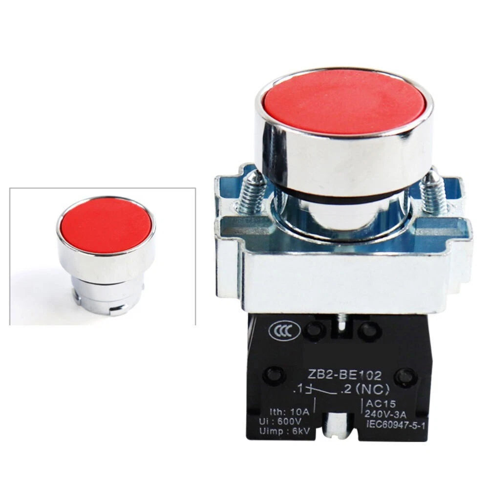 10pcs 22mm Momentary Push Button Switches for Industrial Machinery