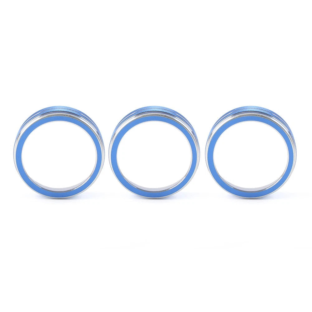3X AC Climate Control Ring Knob Cover for VW Golf Jetta Tiguan Passat Atlas