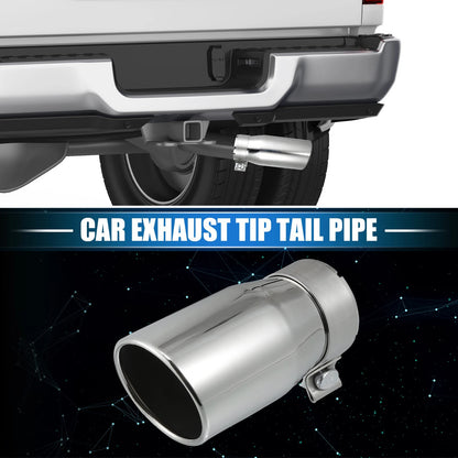 Exhaust Tip 2.8 Inlet 6.9 Length for Toyota Tacoma (2005–2023) Silver