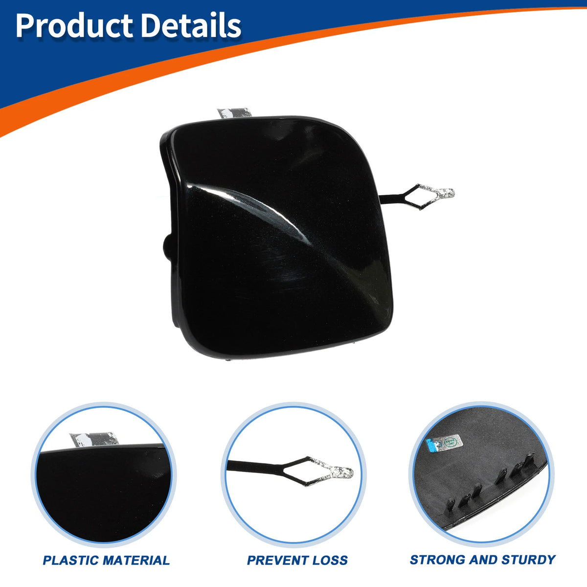 Tow Hook Cover for BMW 1 Series (No. 51117387170) (2012–2019) Black Sapphire