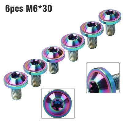 6pcs Alloy Truss Torx Head Screws M6x30mm for Motorcycle