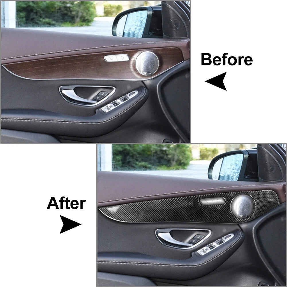 For Benz C Class W205 2014-21 GLC Class X253 2016-21 Interior Door Panel Cover F