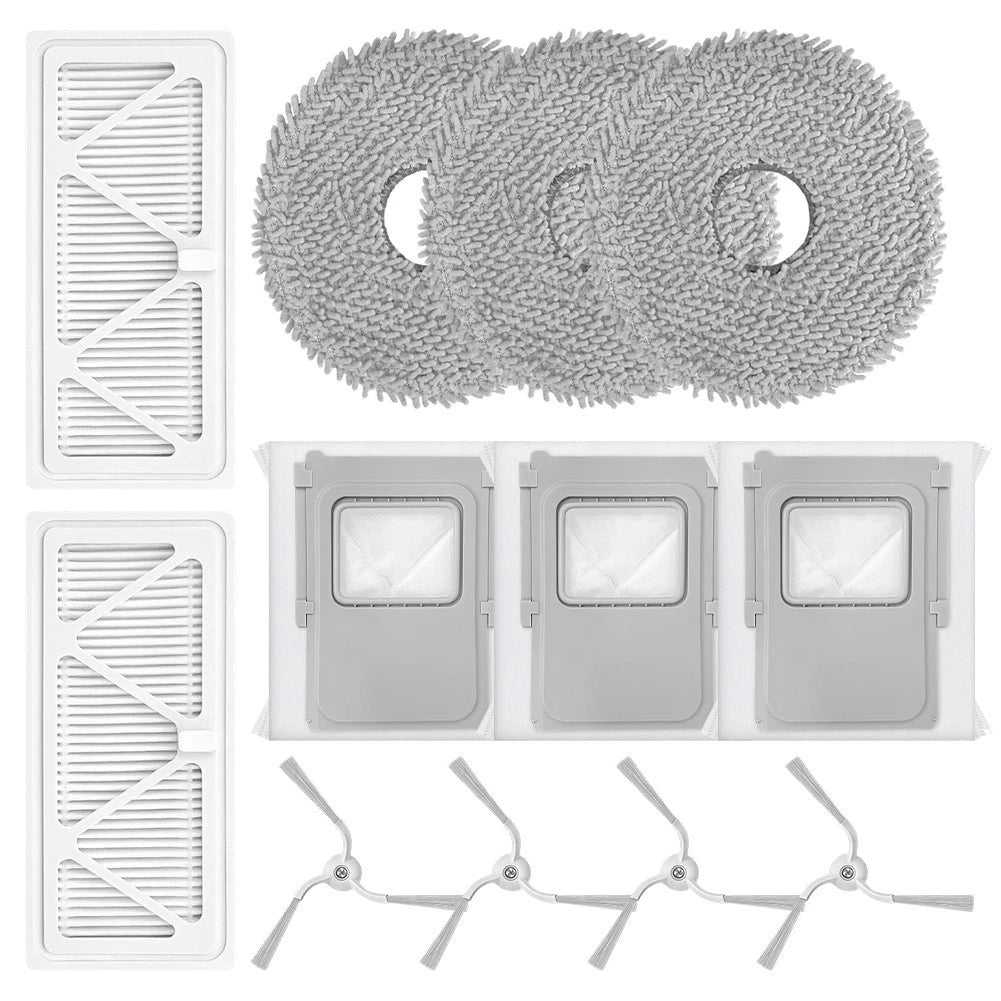 Replacement Mop Cloth Dust Bag and Side Brush for DJI ROMO Series