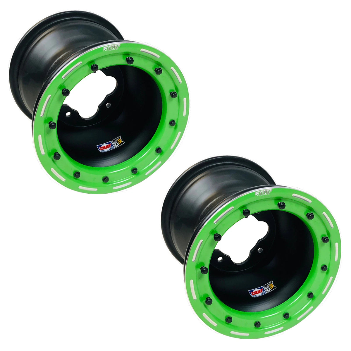 2X DWT G3 Rear Beadlock Wheels for Raptor 125 250 350 (9" 9x8 4/115)
